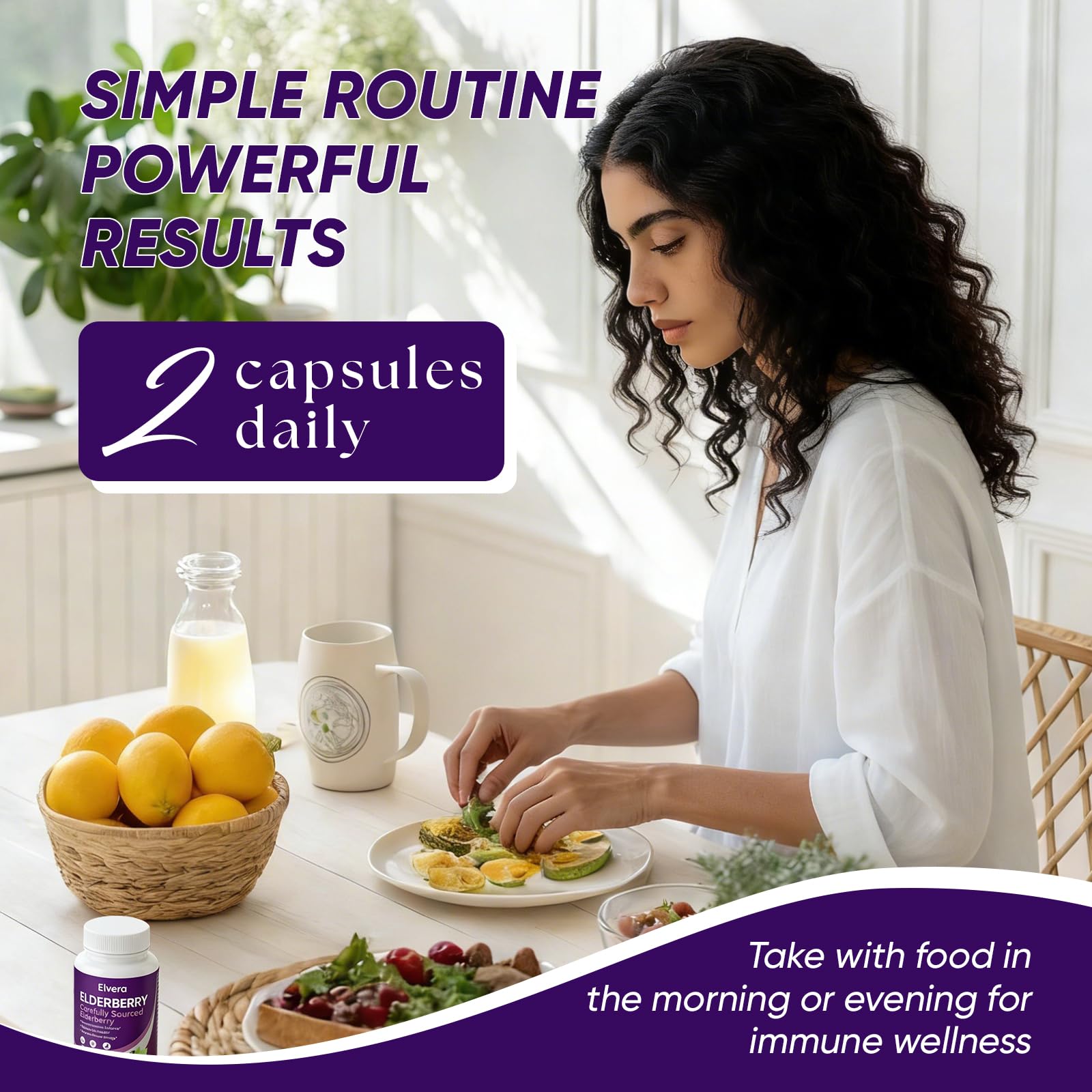 UOZXIL Organic Elderflower Blend Supplement lifestyle scene