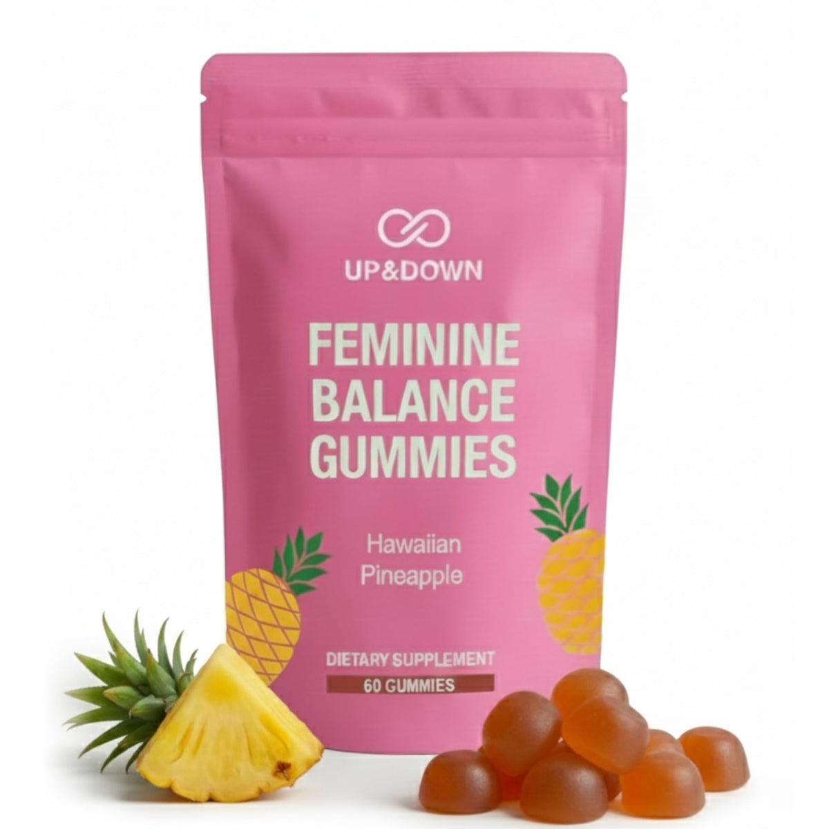 Up&Down Supplements Feminine Balance Gummies front view