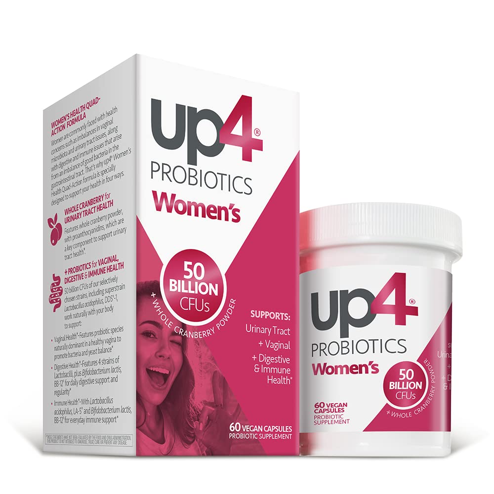 up4 Women's Probiotic packaging on a countertop