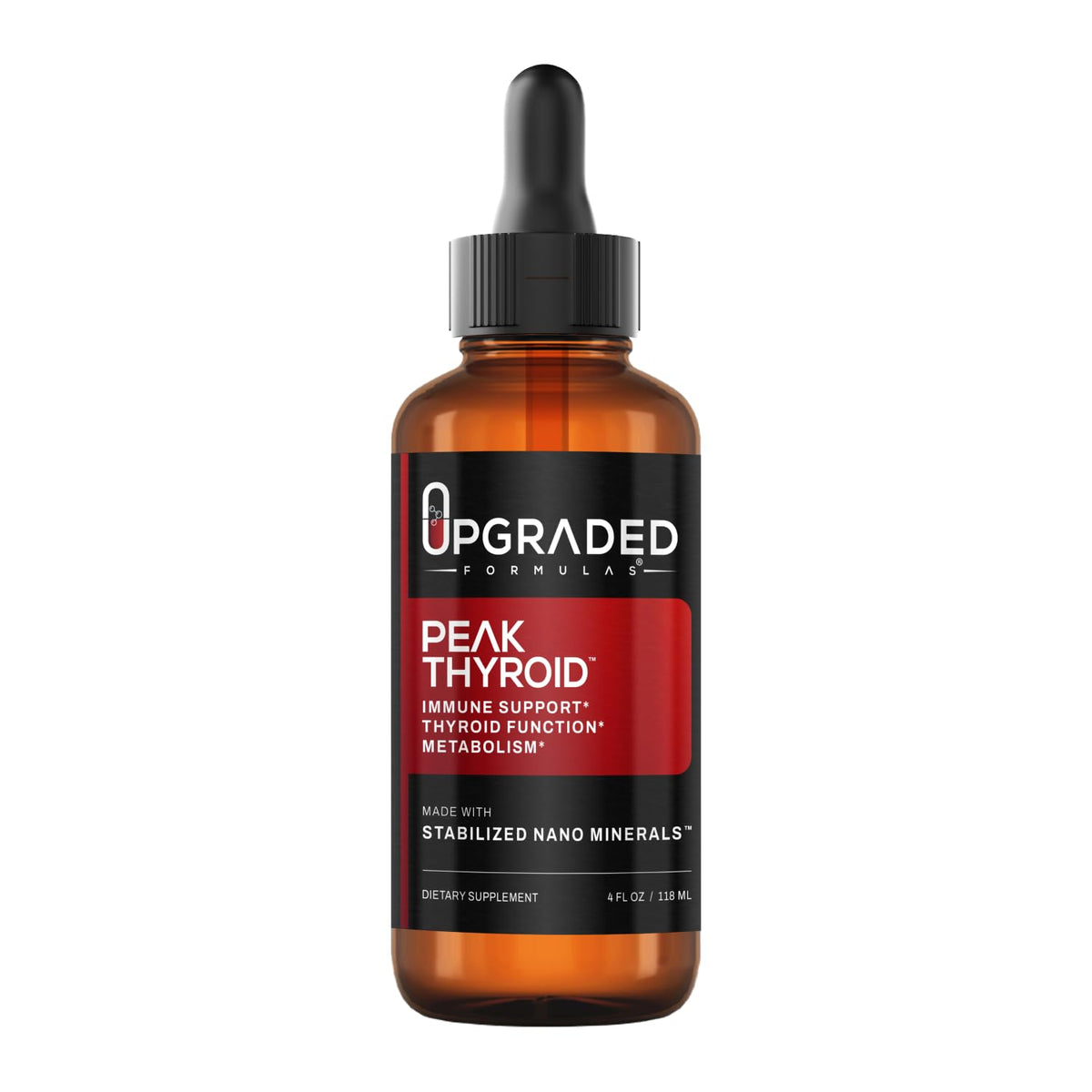 Upgraded Formulas Peak Thyroid 4-mineral blend front view
