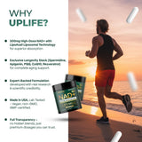 UPLIFE Advanced NAD+ Complex 1372mg capsules with a measuring spoon