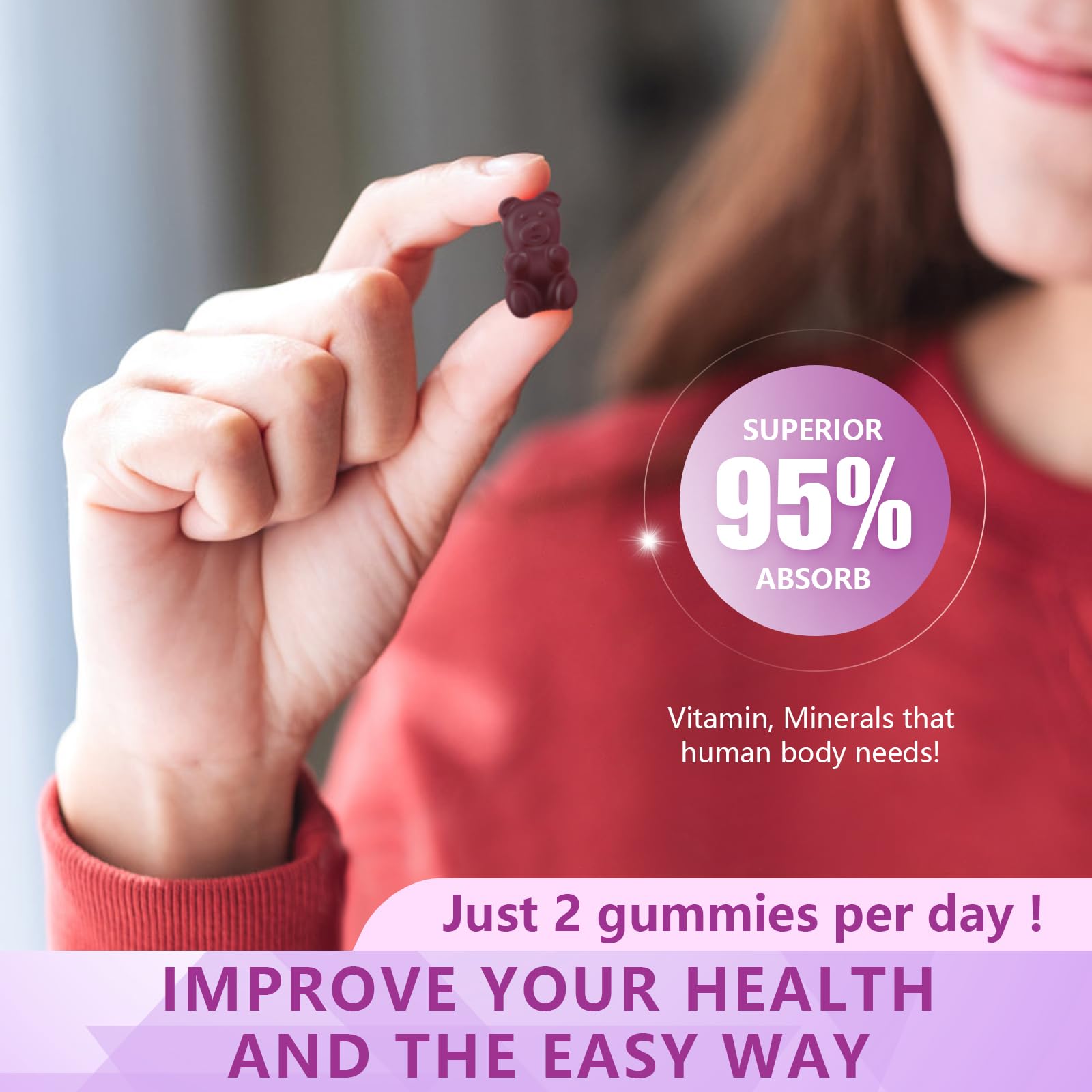 UPNEUTRI gummies showing elderberry flavour