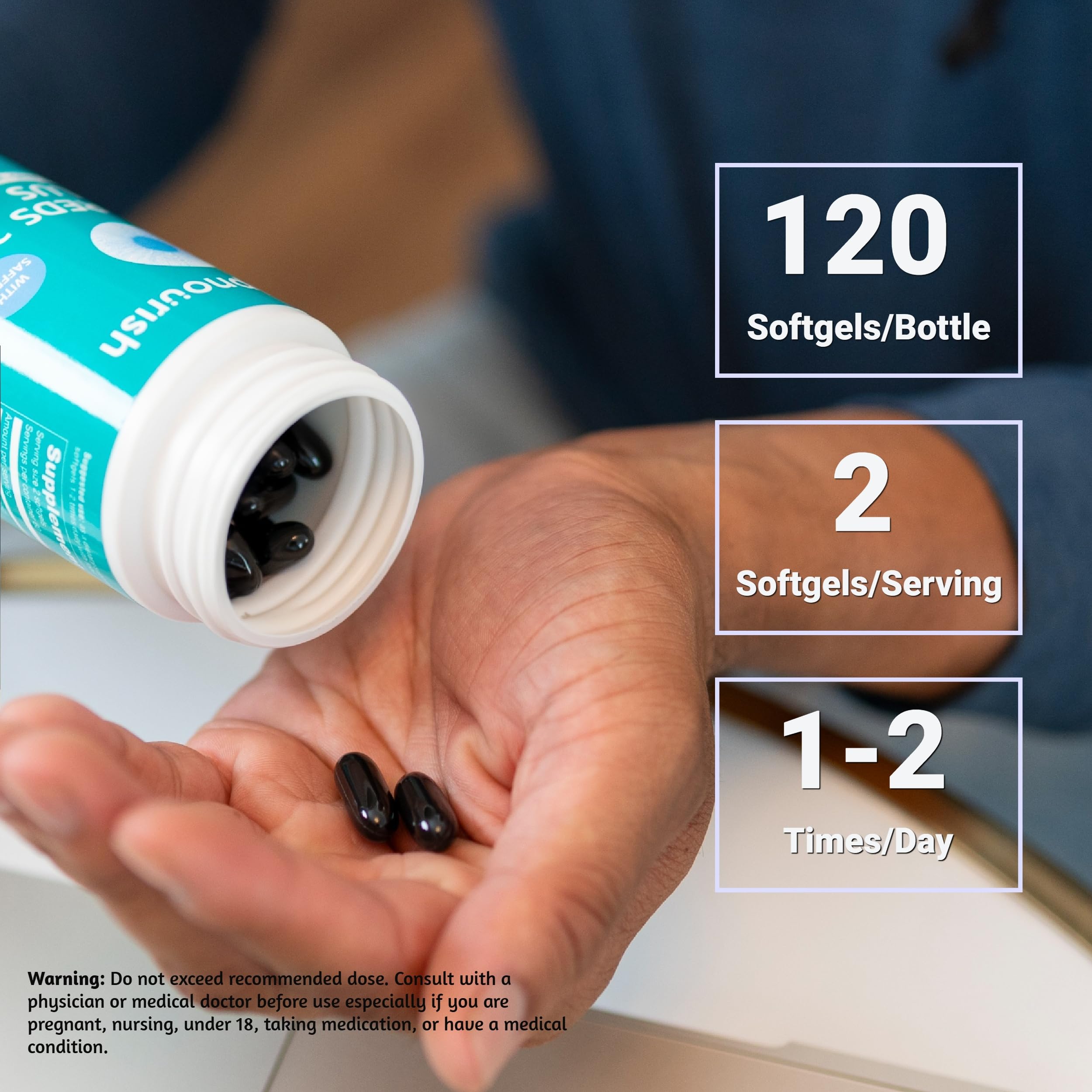 UpNourish AREDS 2 Plus Eye Vitamins displayed on a wooden table