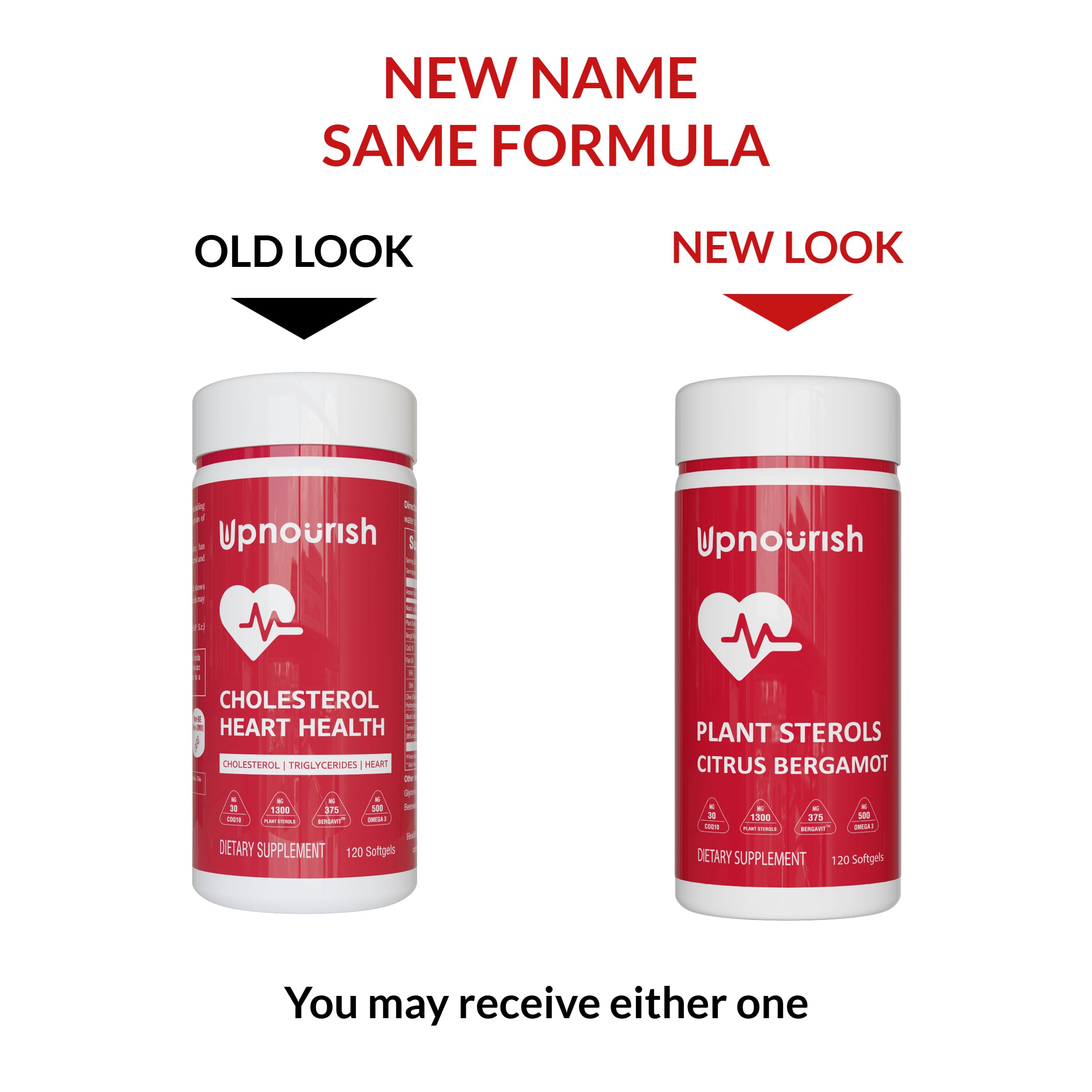 UpNourish Citrus Bergamot Softgel displayed with other supplements