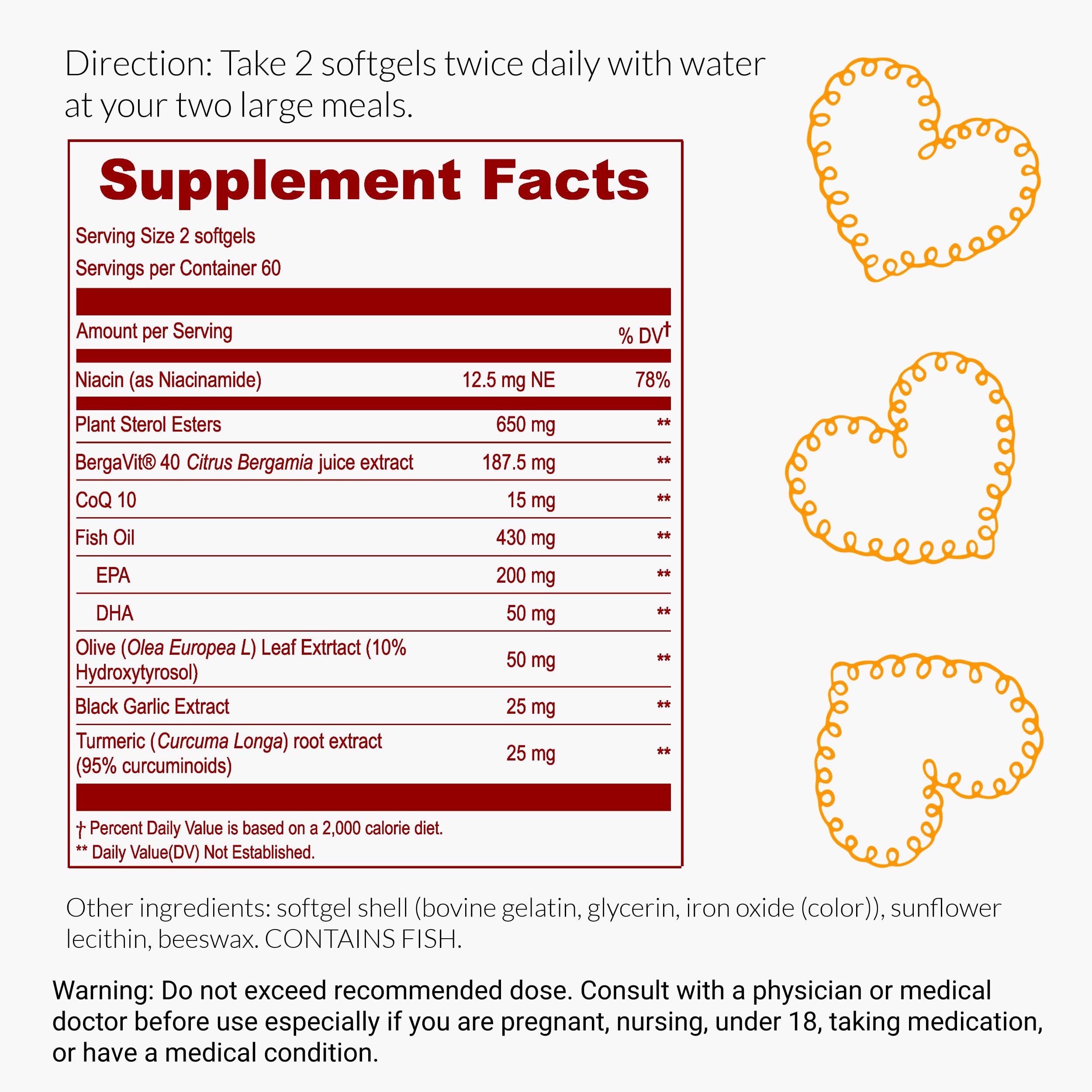 UpNourish Citrus Bergamot Softgel with measuring spoon