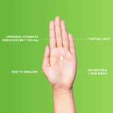 UpNourish Liposomal D3 K2 MK-7 supplement dosage information