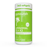 UpNourish Liposomal D3 K2 MK-7 supplement front view