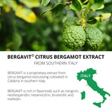 UpNourish Olive Leaf Extract with BERGAVIT bottle top view
