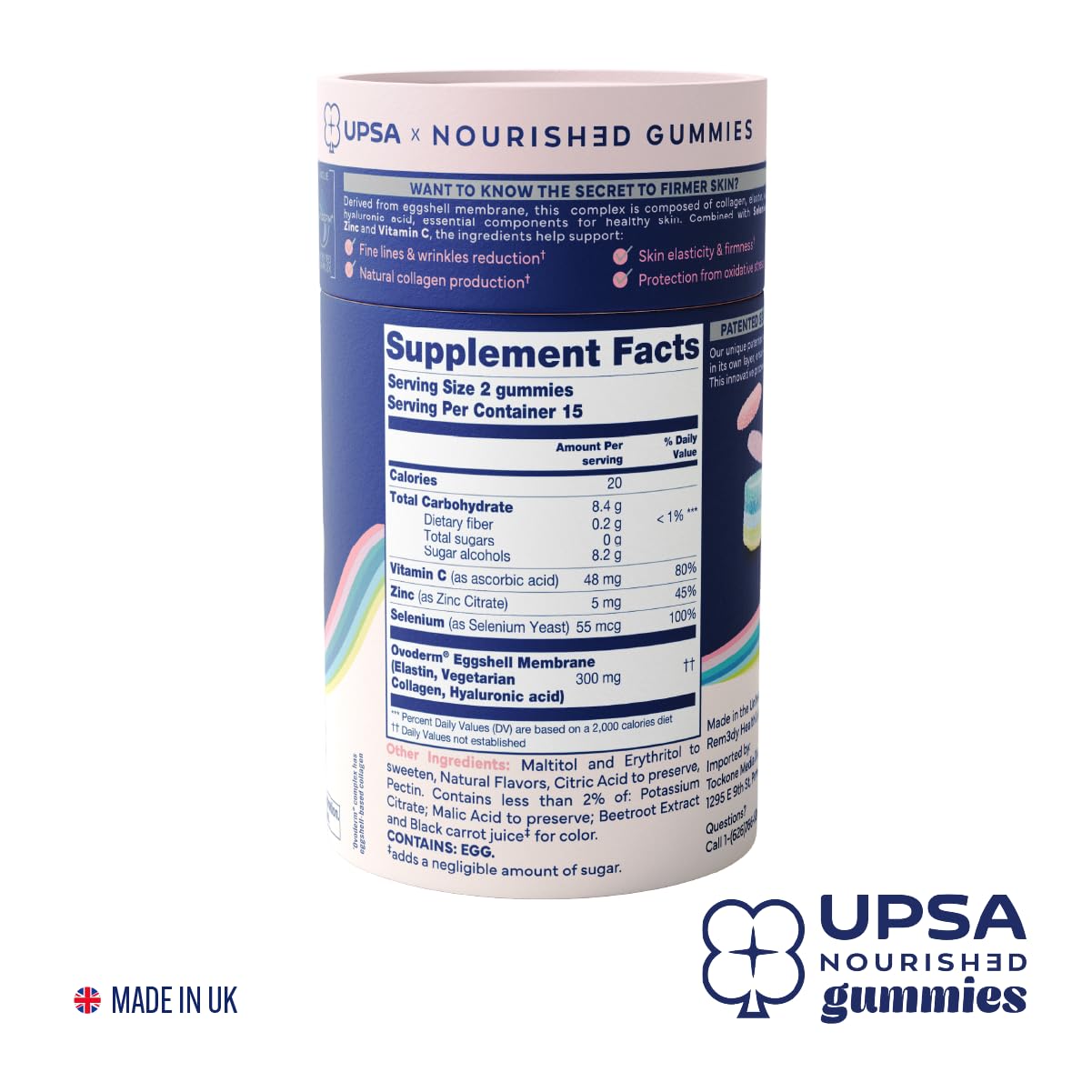 Upsa Collagen Supplement eco-friendly packaging