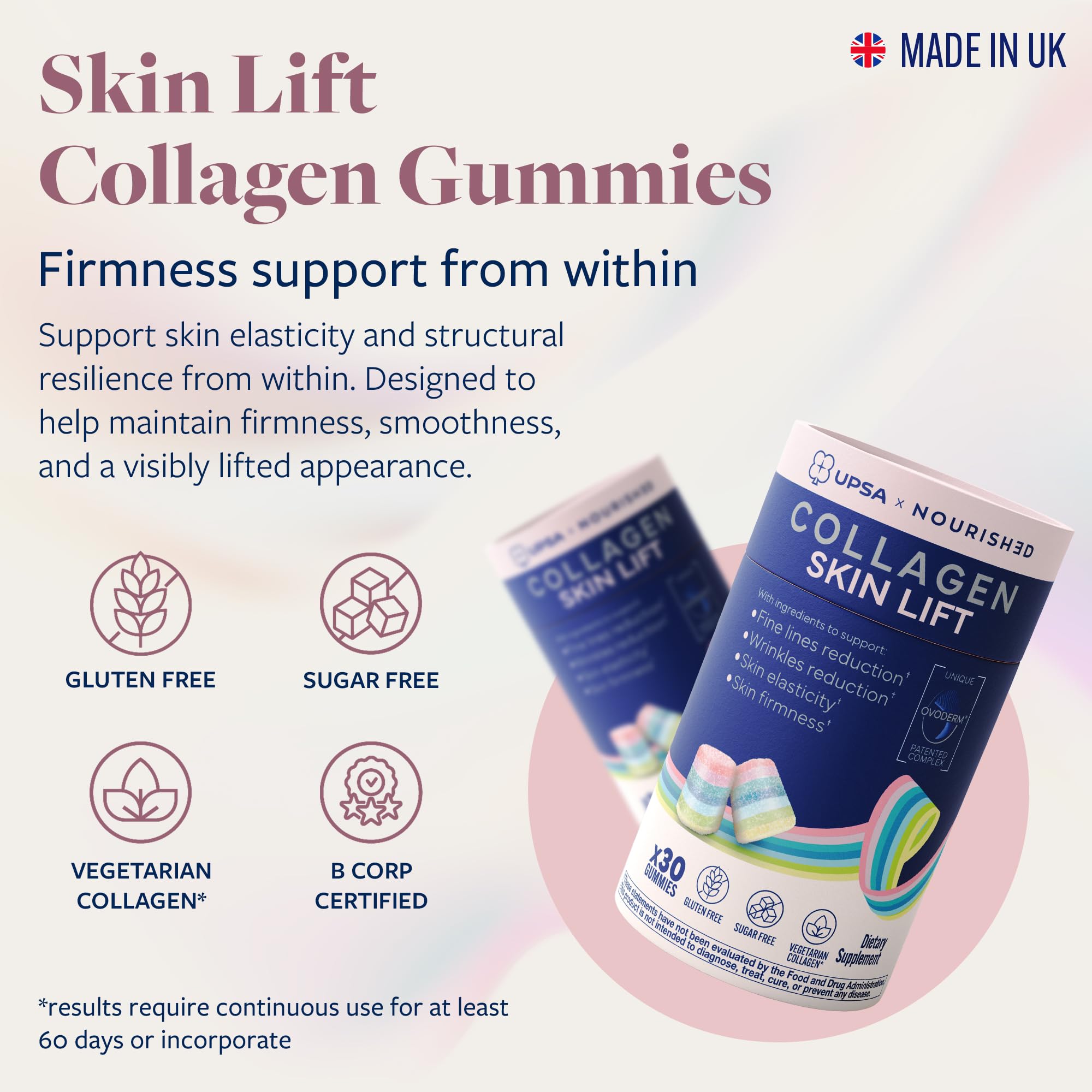 Upsa Collagen Supplement packaging side view