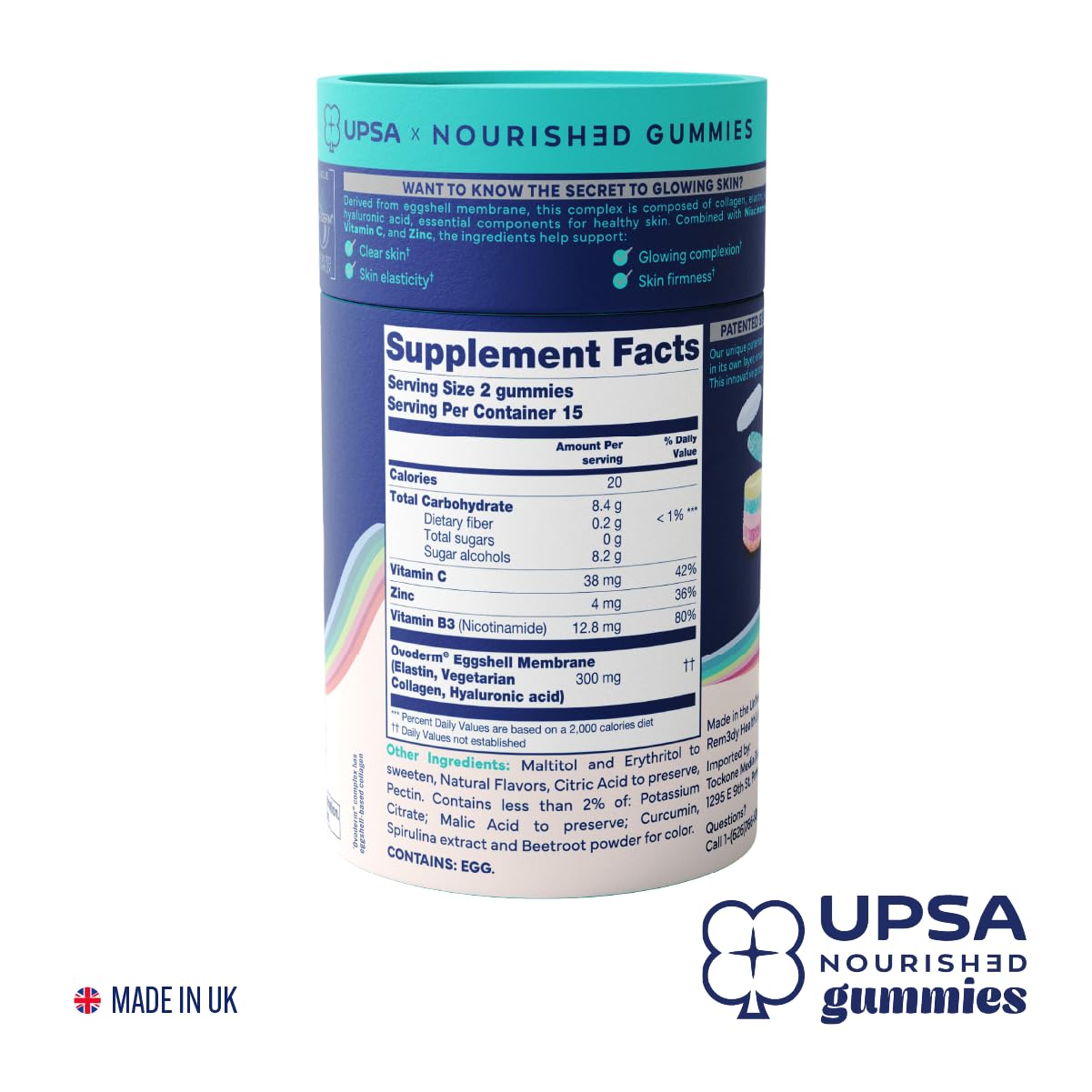 Upsa Collagen Supplement with Ovoderm and Vitamin C highlighted