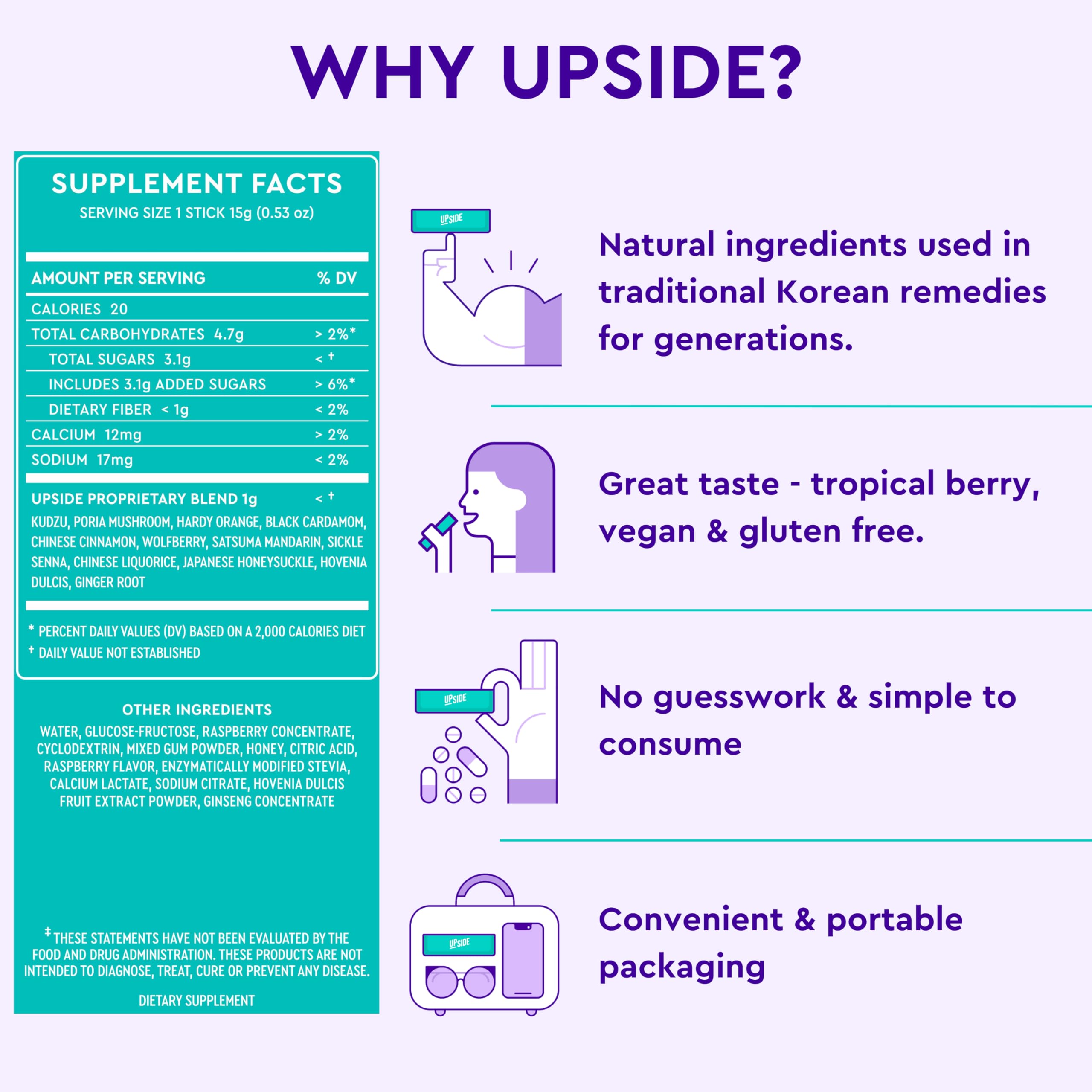 UPSIDE Milk Thistle Jelly sachet showing packaging details