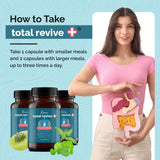 UpWellness Total Revive+ Multi-Enzymes 100g with a measuring spoon