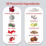 UpWellness Ultra Liver Supplement ingredients list on packaging