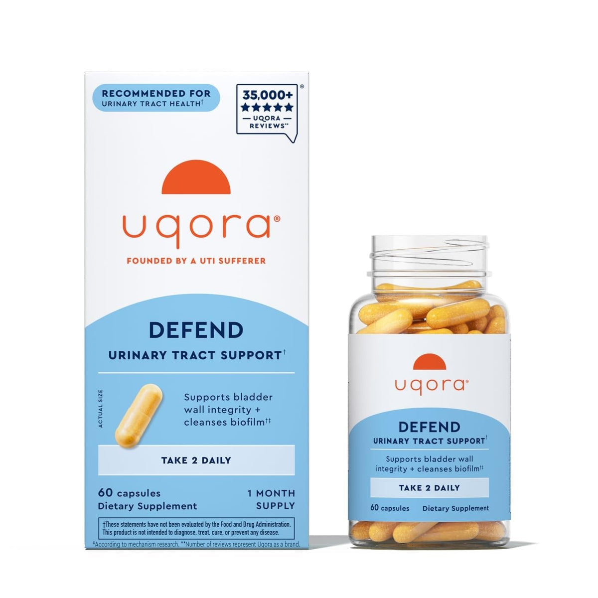 Uqora Defend Turmeric Supplement bottle front view
