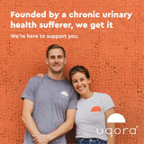 Uqora Flush drink mix displayed on a kitchen counter