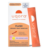 Uqora Flush pink lemonade flavour drink mix packet front view