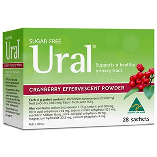 Ural Cranberry Effervescent Powder 28 sachets pack front view