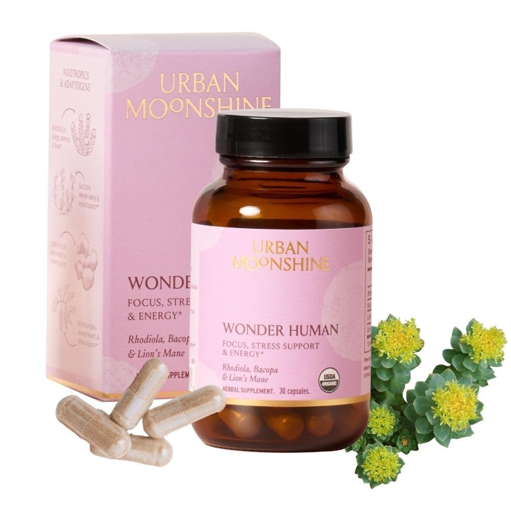 Urban Moonshine Focus Supplement front view with Lion's Mane and Rhodiola