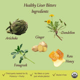 Urban Moonshine Healthy Liver Bitters 2 Oz liquid bottle side view