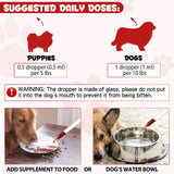 Uruses Liquid Iron Drops for Dogs 28g in use with dog