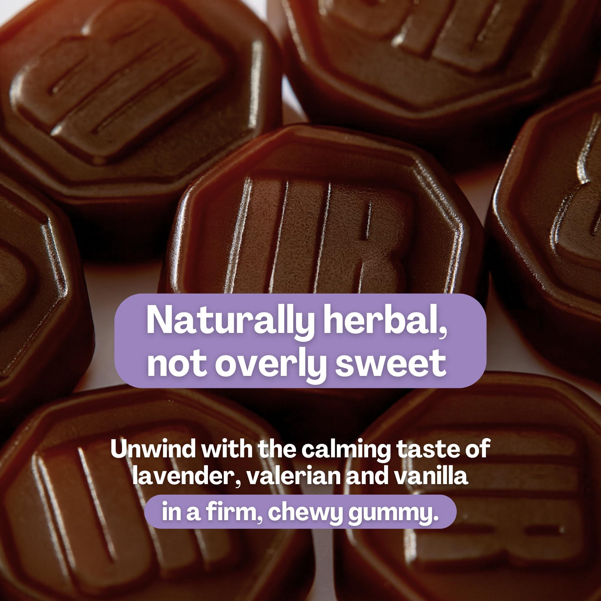 URVI GABA Gummies 5-in-1 Sleep Aid close-up of gummy texture