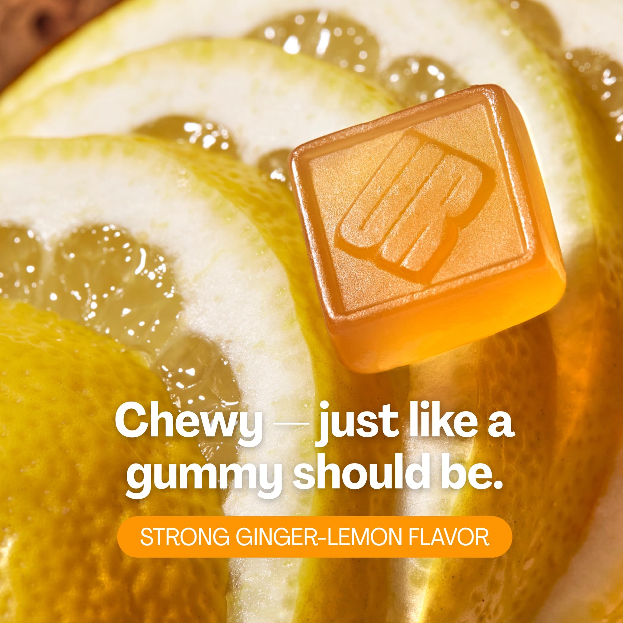 URVI Ginger Chews 210g close-up of gummies