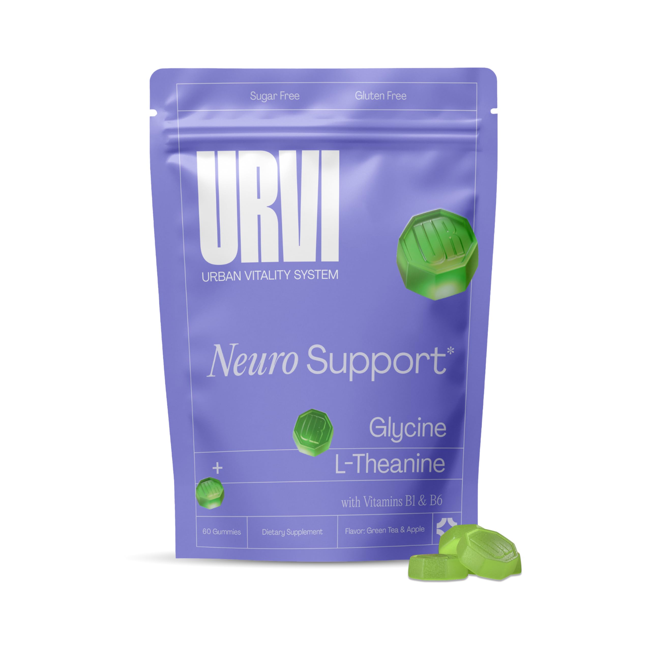 URVI L-Theanine Gummies front view packaging