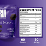 URVI Natural Sleep Aid Gummies Cherry flavour back view