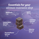 URVI Natural Sleep Aid Gummies Cherry flavour with ingredients