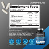 US a balanced routine Magnesium Flush 750mg capsules on a wooden table