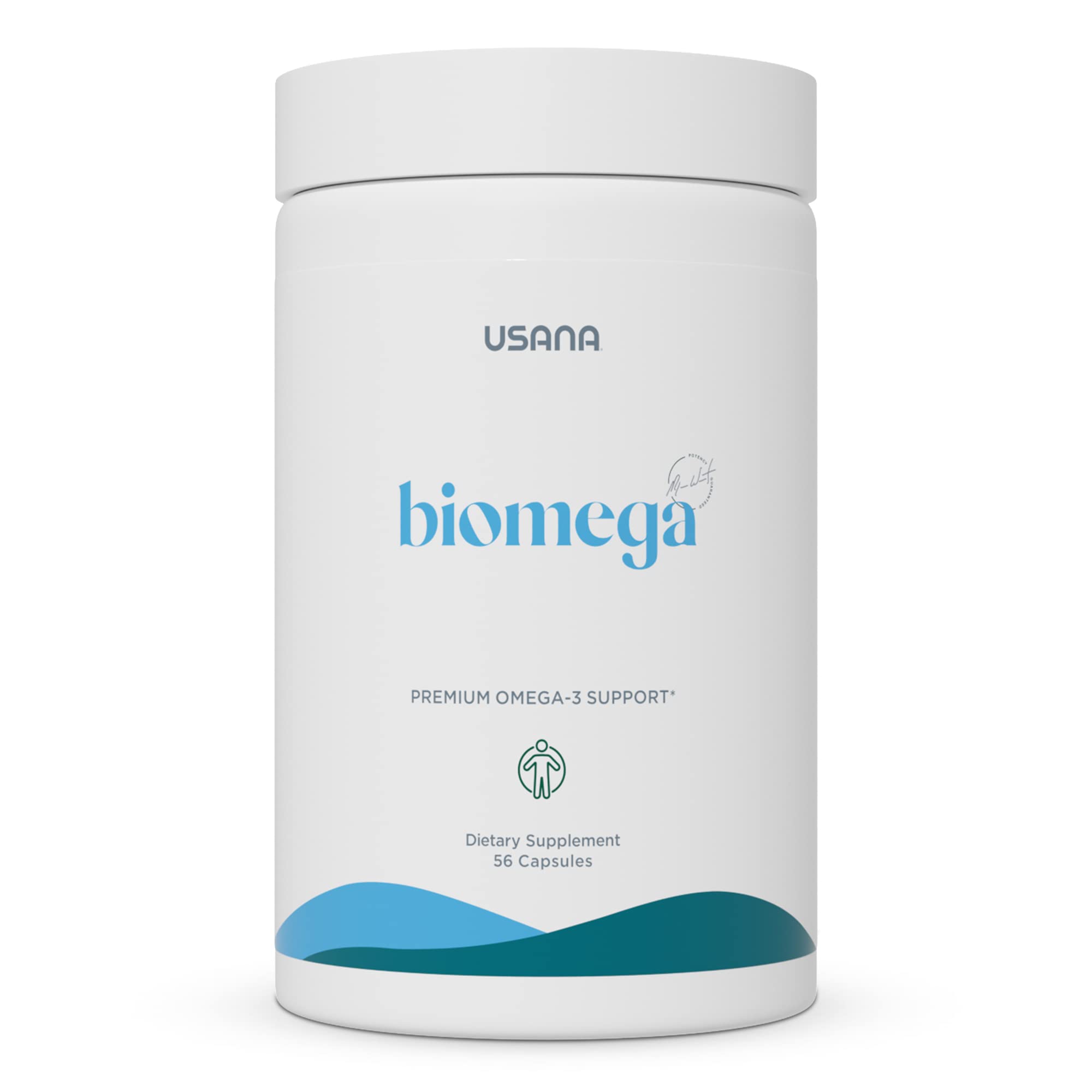 USANA BiOmega Omega-3 Supplement 56 Capsules front view