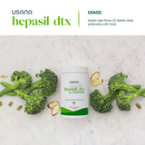 USANA Hepasil DTX tablets in a hand