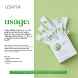 USANA Probiotic Powder Stick Pack displayed on a kitchen counter