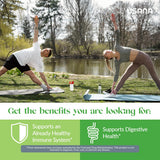USANA Probiotic Powder Stick Pack lifestyle scene with beverage
