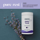USANA Pure Rest Melatonin bottle with tablets displayed