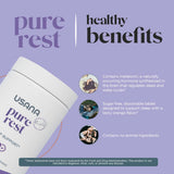 USANA Pure Rest Melatonin tablets on a wooden surface