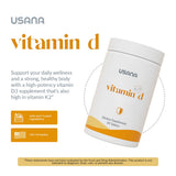 USANA Vitamin D 2000 IU supplement bottle side view