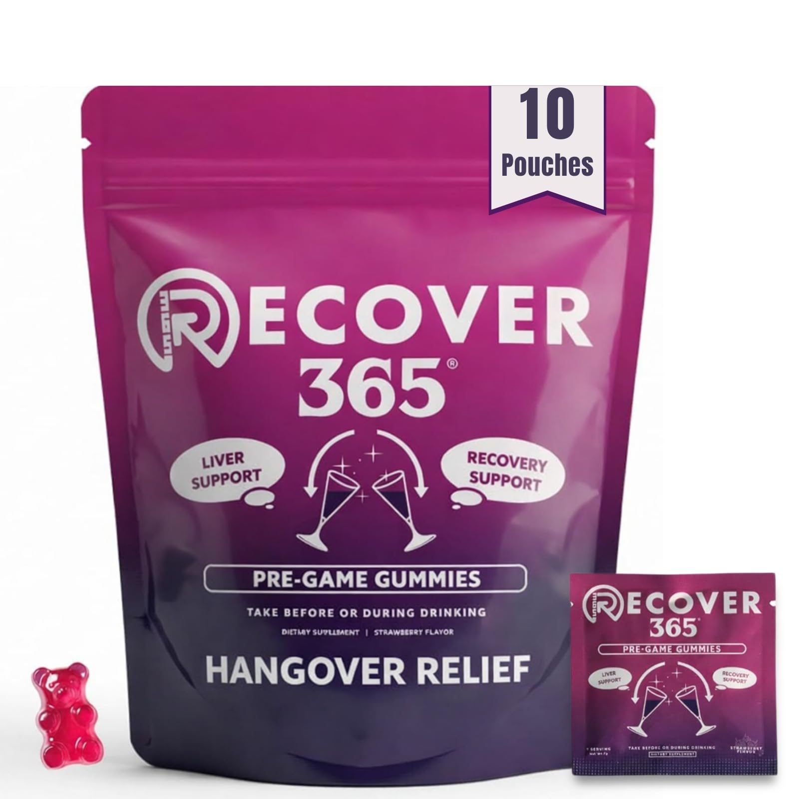 use 365 Milk Thistle Gummies front view with berry flavour