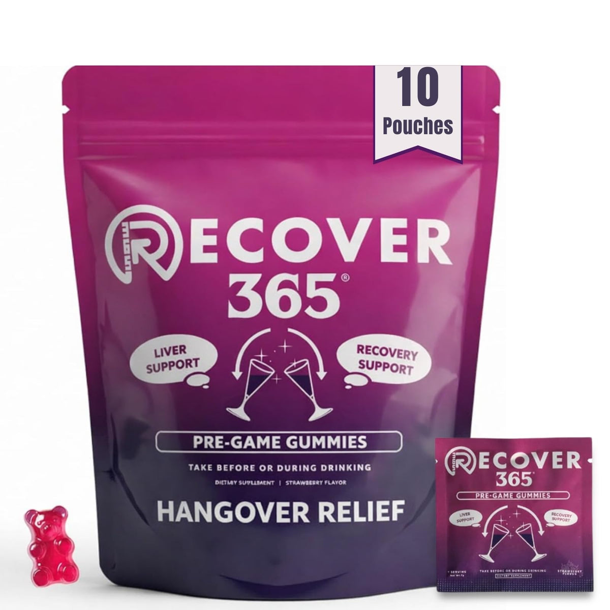 use 365 Milk Thistle Gummies front view with berry flavour