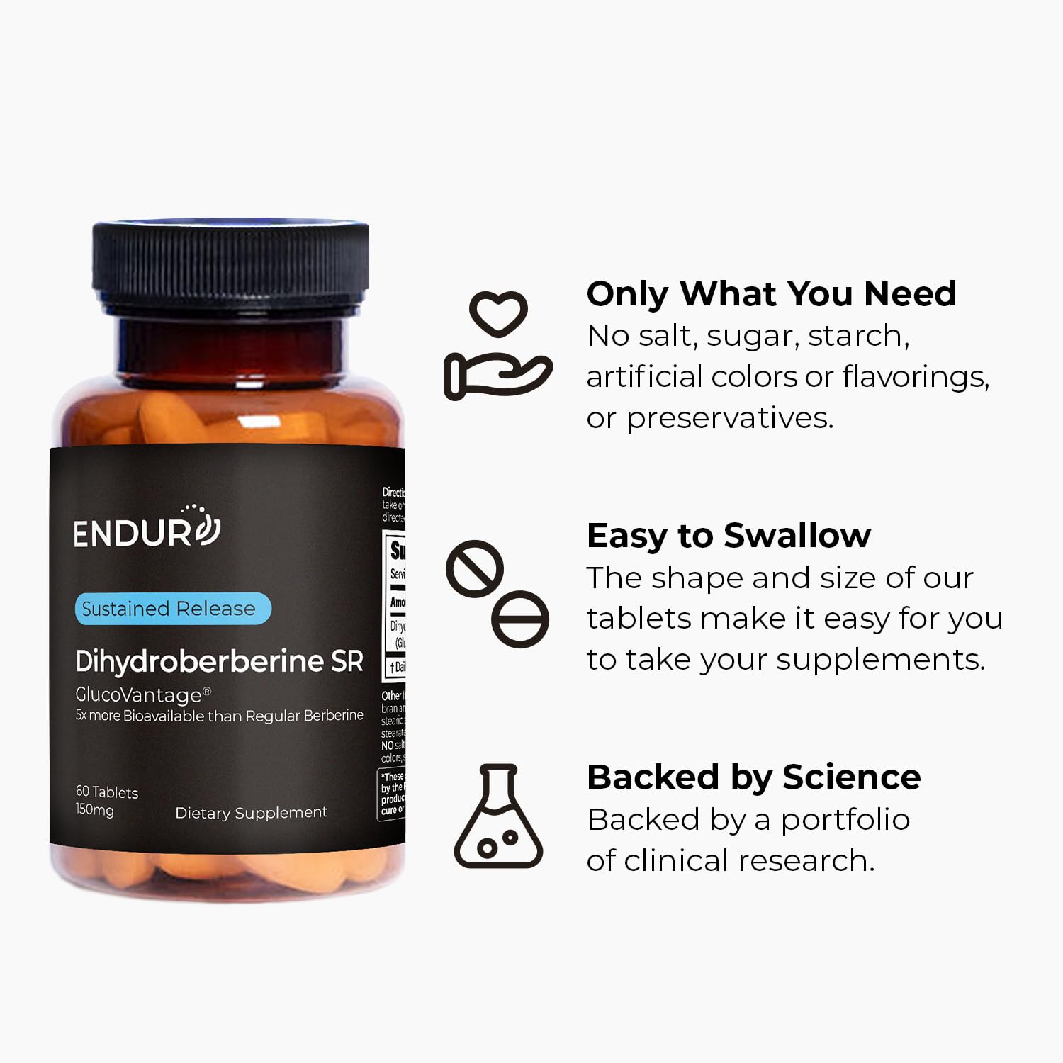 use Products Dihydroberberine SR Supplement easy-to-swallow tablets