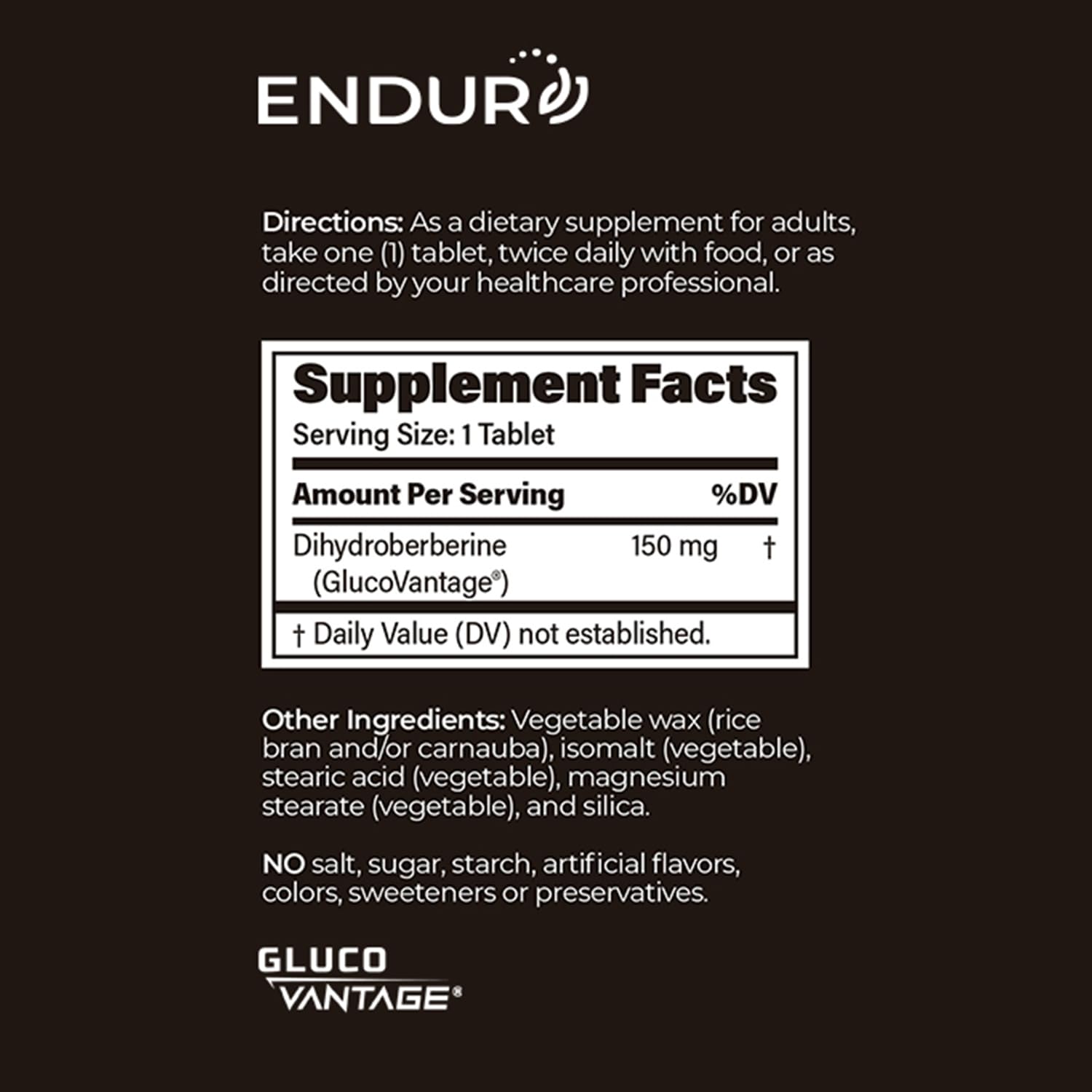 use Products Dihydroberberine SR Supplement ingredients list
