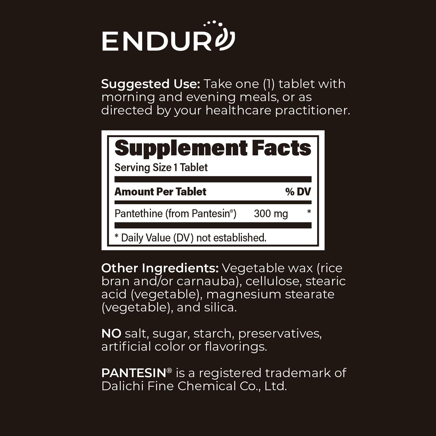use Products Pantethine Supplement on a wooden table