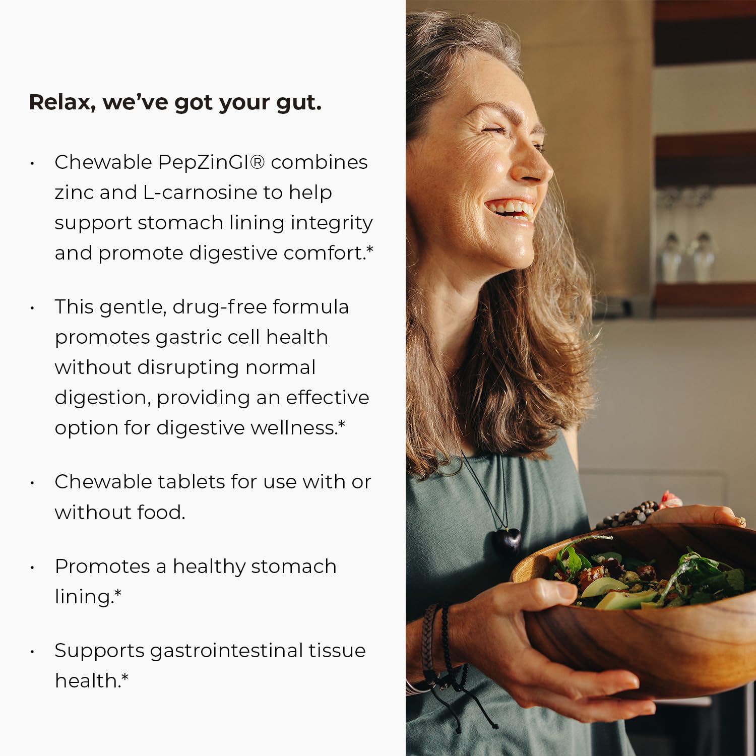 use Products PepZinGI Chewable Tablets back view