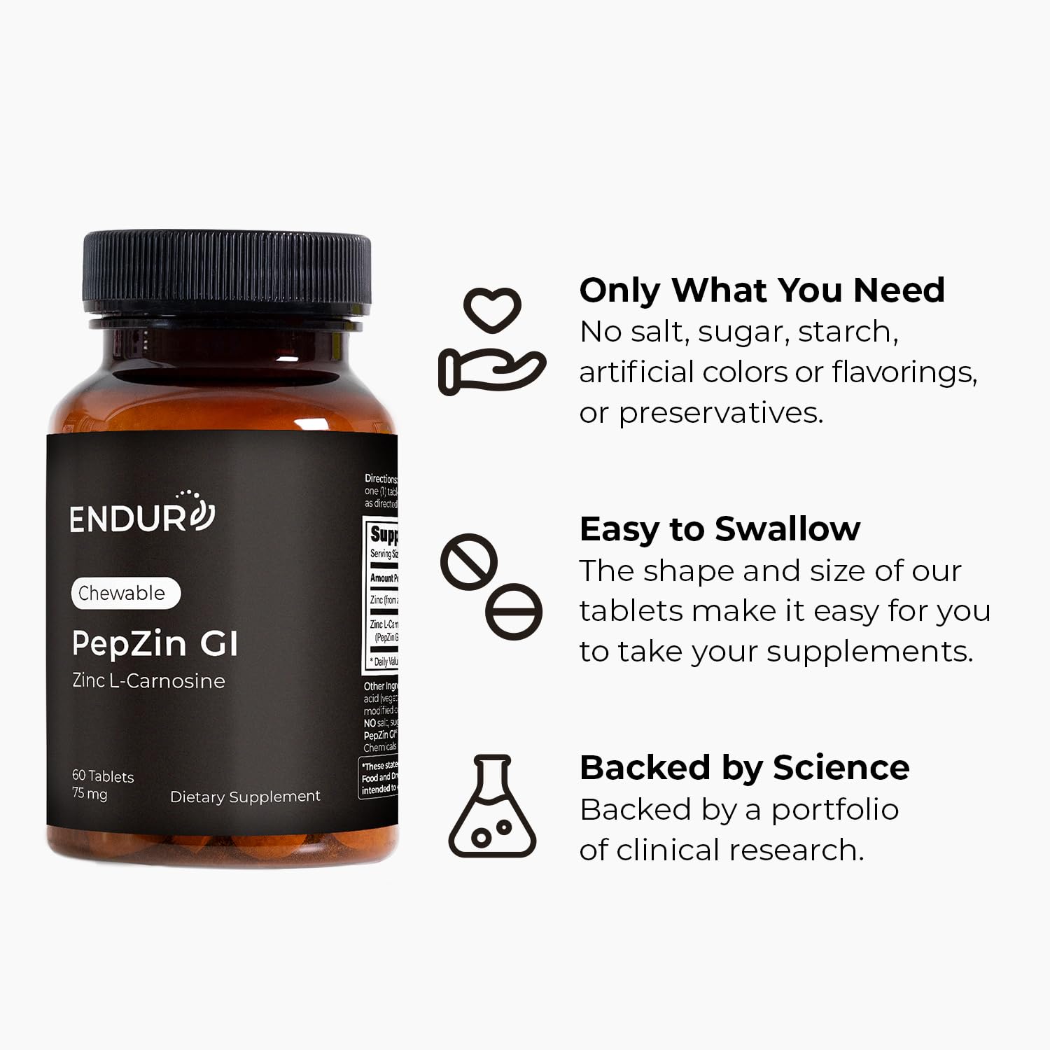 use Products PepZinGI Chewable Tablets close-up of tablet