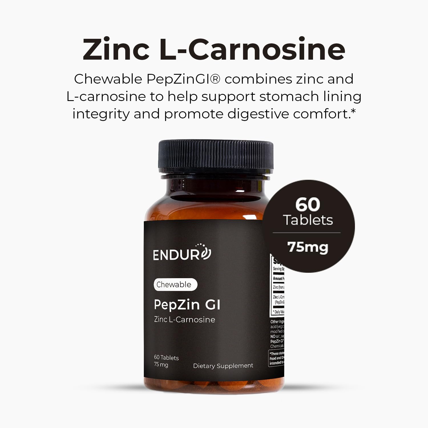 use Products PepZinGI Chewable Tablets packaging