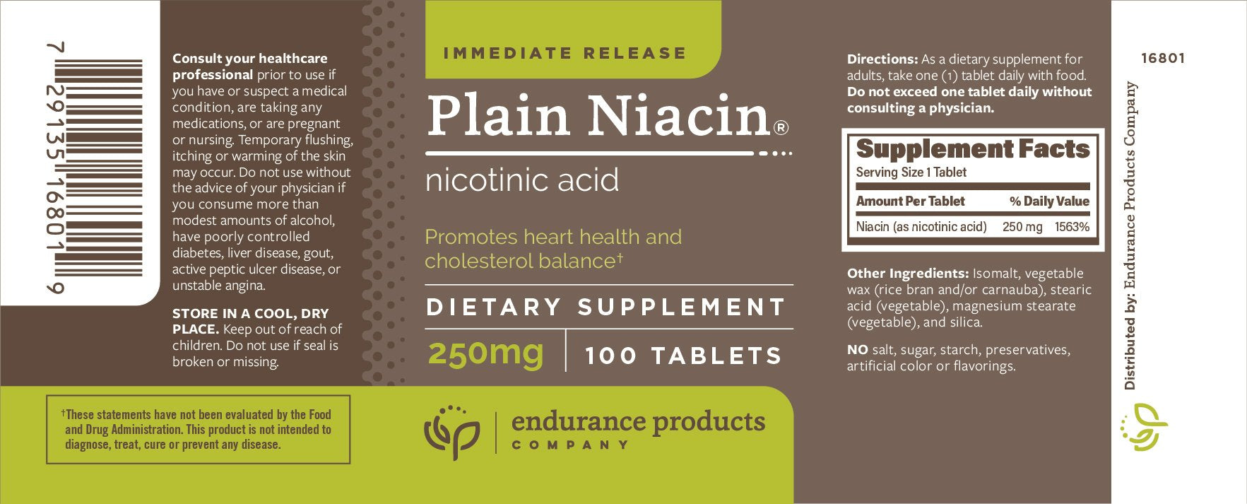 use Products Plain Niacin 500mg Supplement packaging and tablet