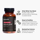 use Products use-ACIN 250mg supplement tablet on a wooden surface