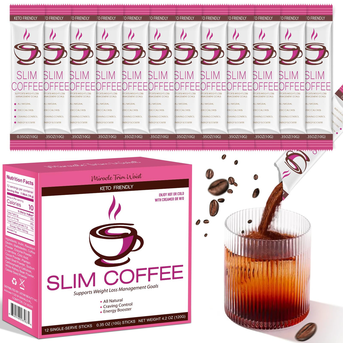 USTAR Green Coffee Bean Slim Coffee 159g front view packaging