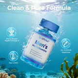 Utcils 5-in-1 Men's Multivitamin Gummies on a wooden table